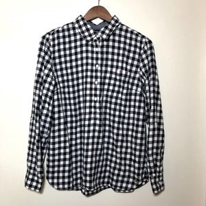 Tommy Hilfiger Navy Blue & White Flannel Shirt